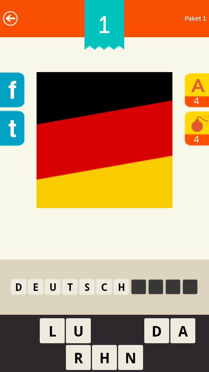 Android application Guess the Country! screenshort
