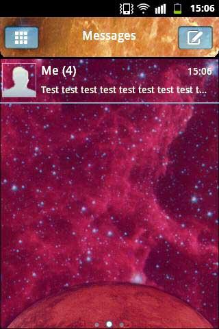 테마 은하를 GO SMS PRO Theme Galaxy