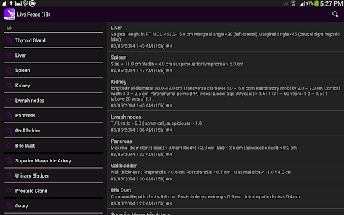 Ultrasound measurements Screenshots 2