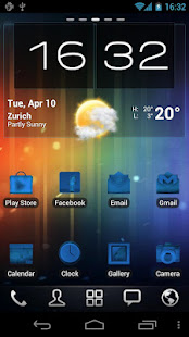 Neon Blue Icons Pack - ADW GO(圖1)-速報App