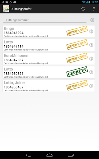 【免費工具App】Quittungsprüfer (Lotto, uvm.)-APP點子