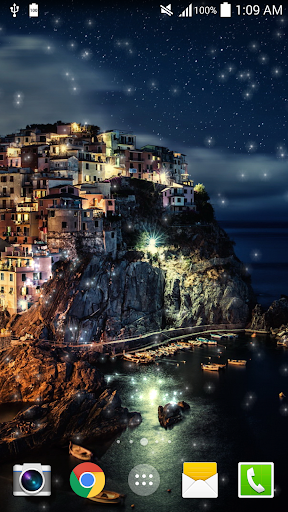 Greece Night Live Wallpaper HD