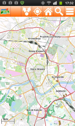Krakow Offline mappa Map