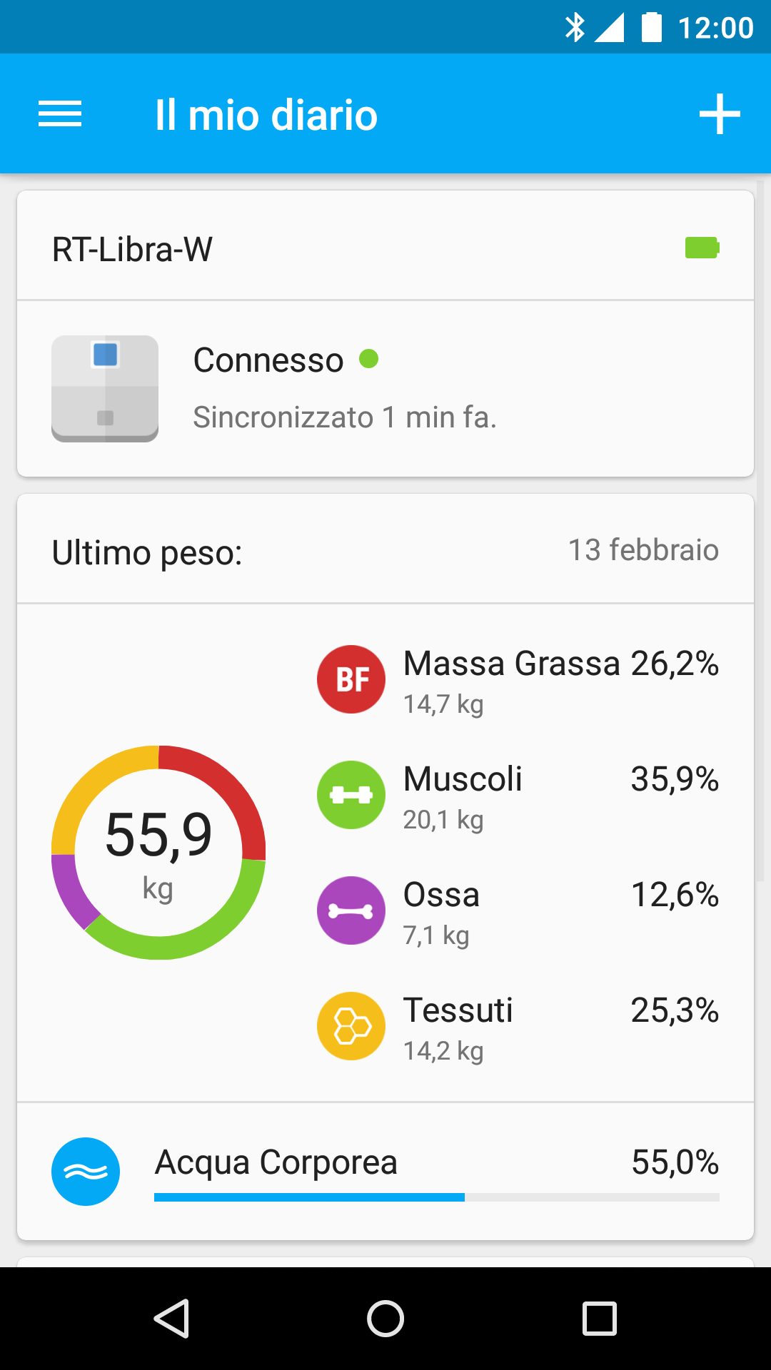 Android application Runtastic Libra Weight Tracker screenshort