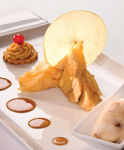 An apple dessert, one of many tempting treats offered during your Seven Seas Mariner cruise.