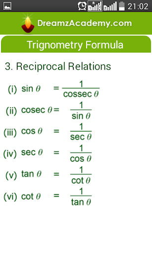 【免費教育App】Dreamz Trignometry Formula-APP點子