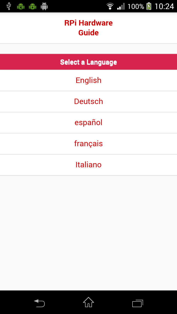 Android application RPi Hardware Guide (Official) screenshort