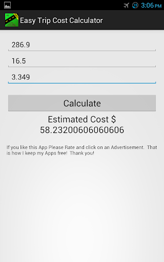 Easy Trip Cost Calculator