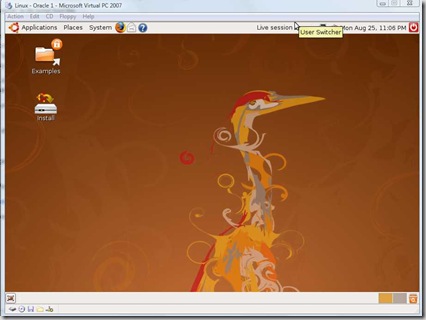 installing linux on virtual pc 1