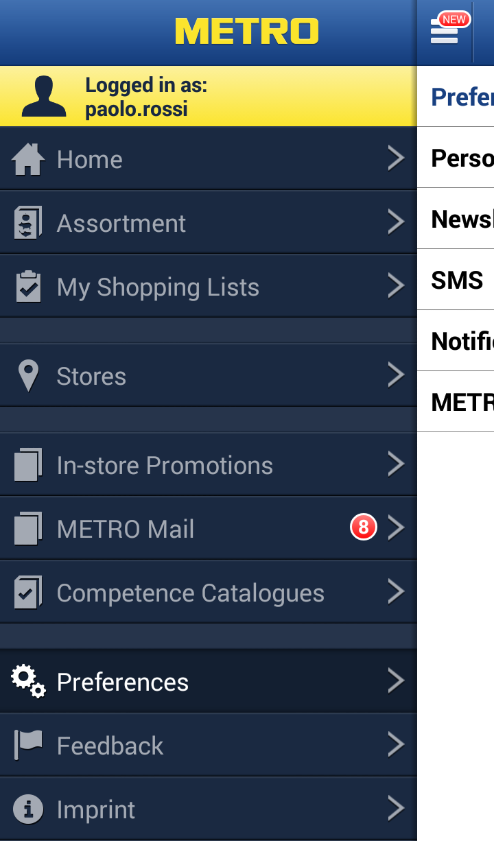 METRO Cash &amp; Carry Screen 3