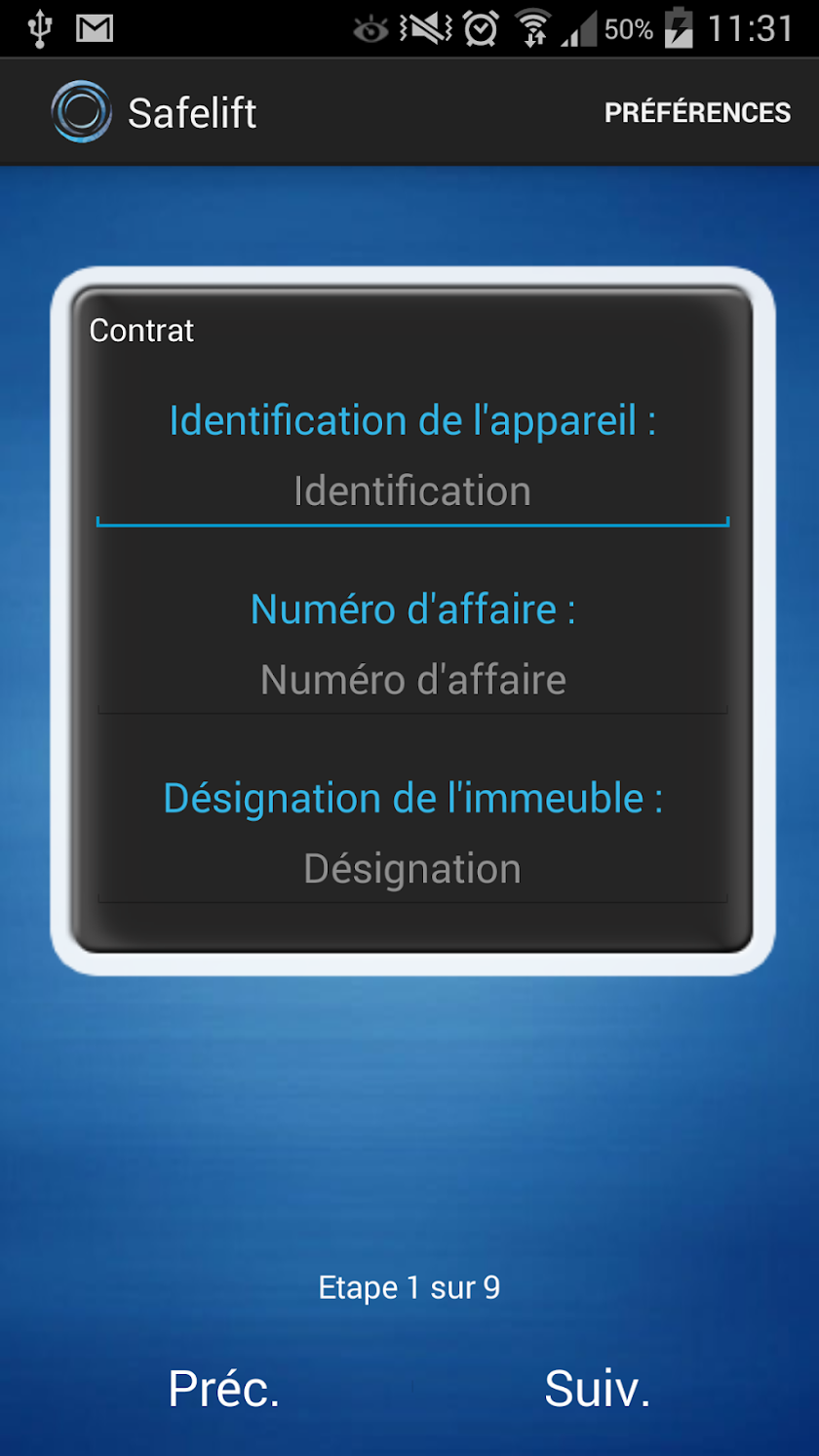 Safelift Screen 1