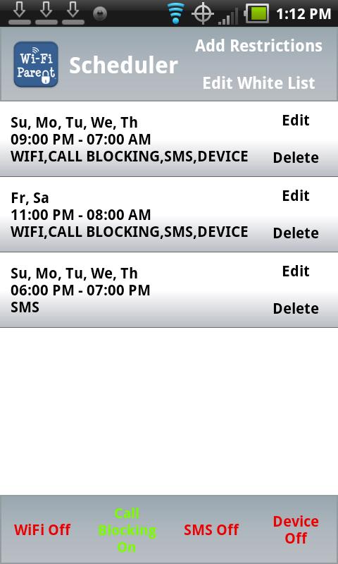 Wi-Fi Parent Screen 3