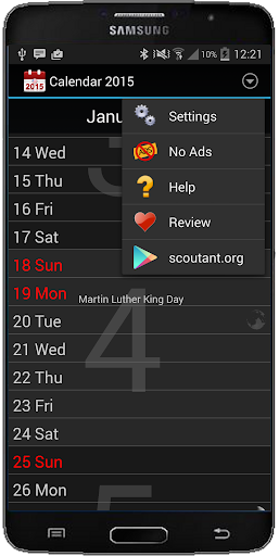 Calendar 2017