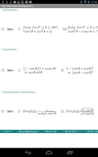 Trig Equations & Identities Screenshots 1