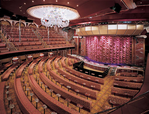 Carnival-Triumph-Rome-Lounge - Carnival Sunrise's Rome Lounge is the setting for professional shows and performances.