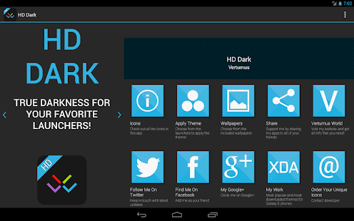 HD Dark - Apex, Nova, ADW, GO v1.9.0 apk