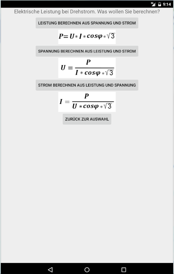 Elektrische Leistung Berechnen - Android Apps on Google Play