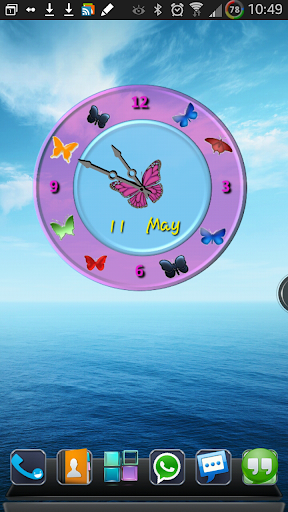 Lovely Butterfly Analog Clock