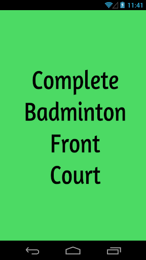 Complete Badminton Front Court