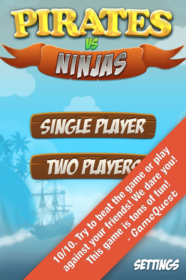 Pirates VS Ninjas: Two player Screen 3
