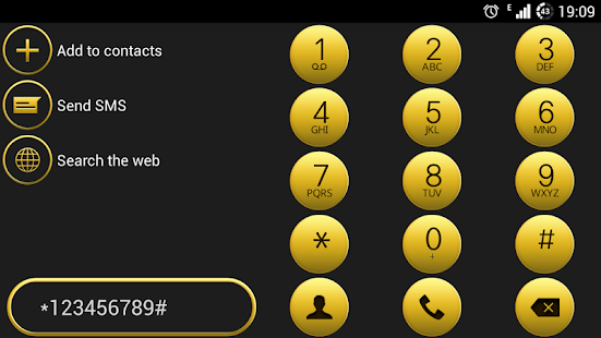 exDialer D-Gold theme - screenshot thumbnail