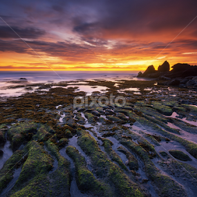 Batu Mejan Beach Sunset by Eggy Sayoga - Landscapes Beaches