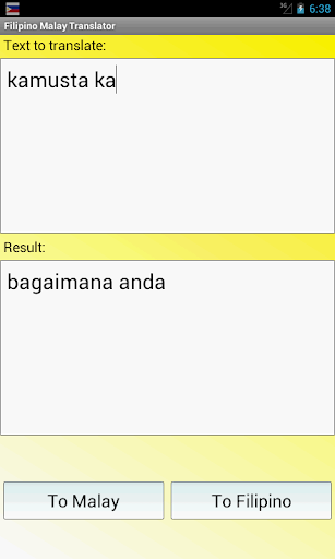Filipino Malay Translator
