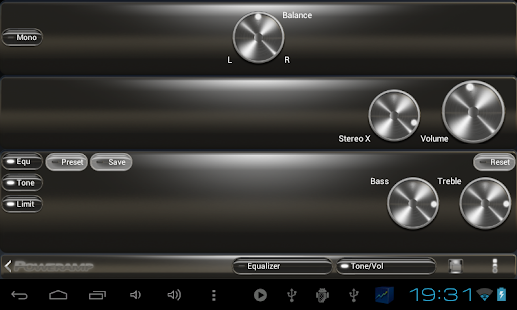 Poweramp Skin الأسود بلاتينية screenshots