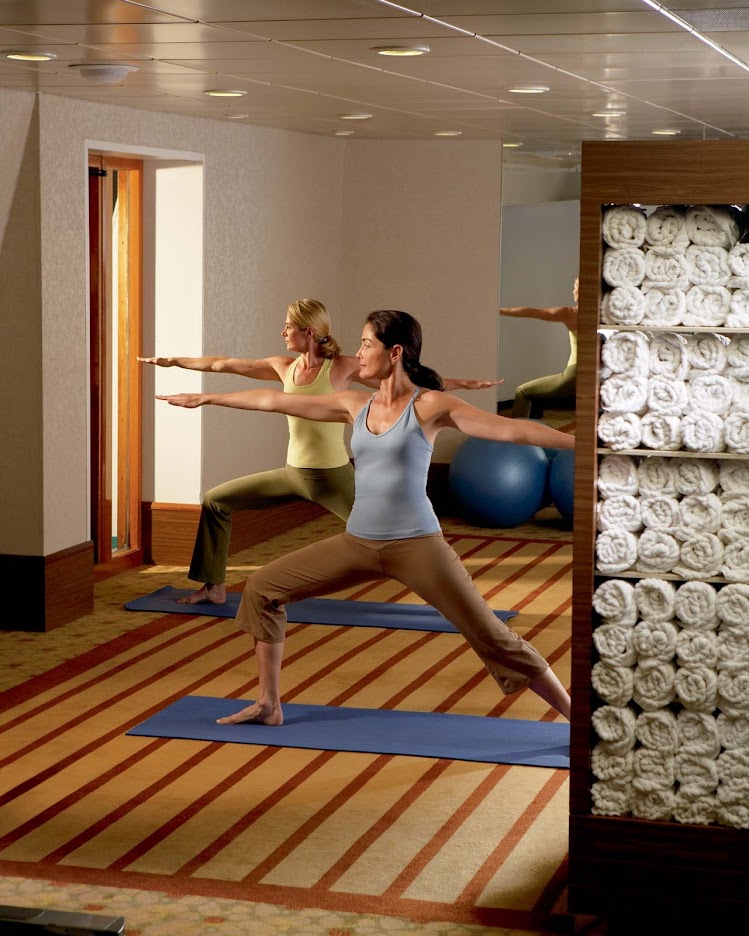 Try yoga to stretch and relax those muscles while enjoying a Crystal cruise.