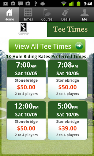 Stonebridge Golf Tee Times