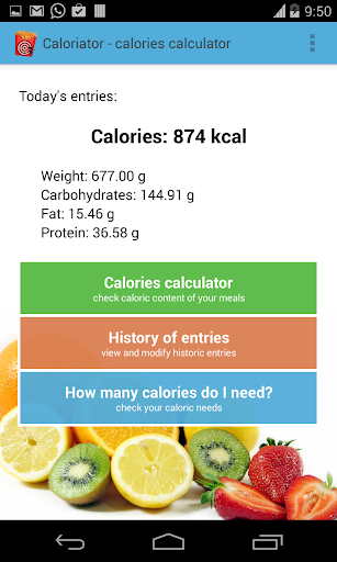 Caloriator calories calculator