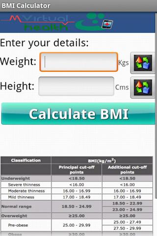 BMI Calculator Beta - mvh