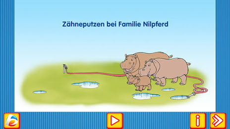 family hippopotamus free poster 1