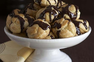 Moreish mocha profiteroles