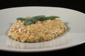 barley with sage and cheddar
