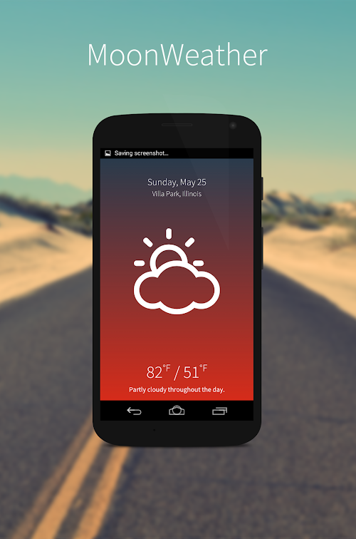 Android application MoonWeather screenshort