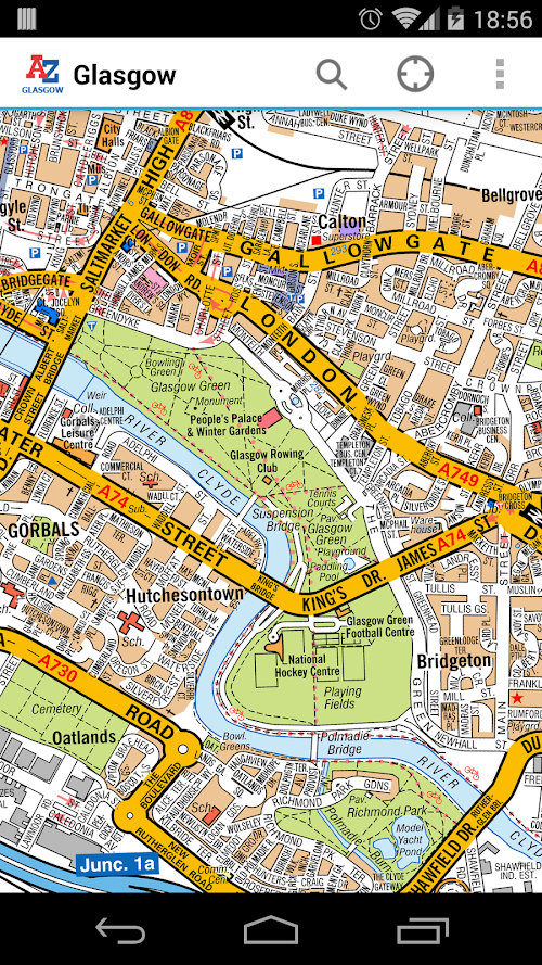 Android application Glasgow A-Z Map by Zuti screenshort