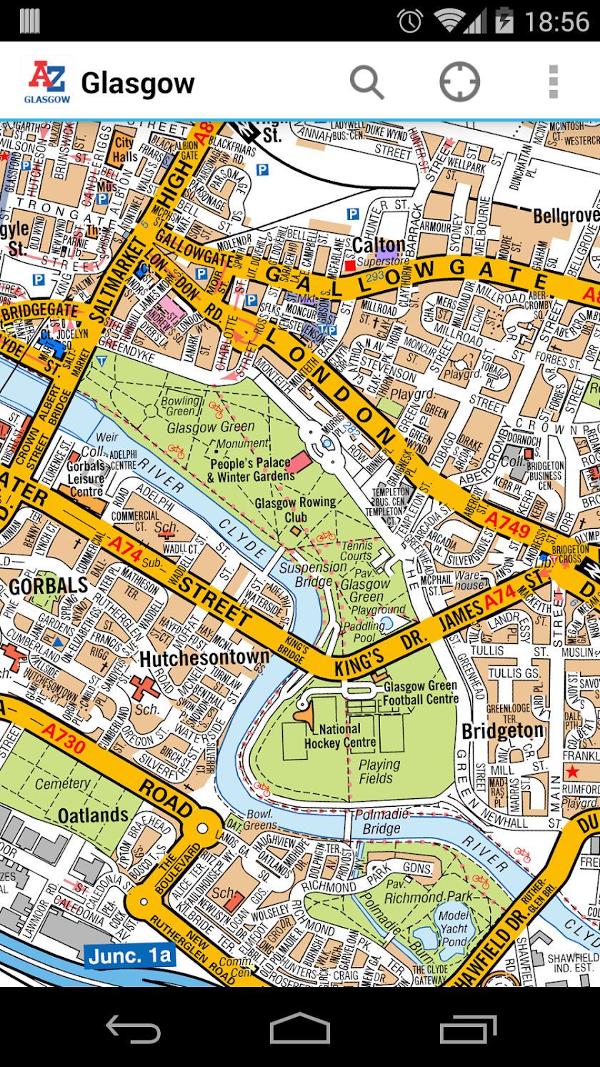 Glasgow A-Z Map by Zuti Screen 1