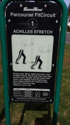 Parcourse Achilles Stretch Sign