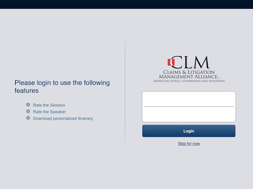 CLM Annual Conference - Tablet