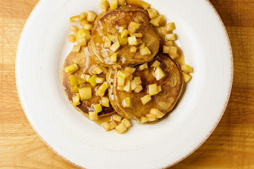 Gingerbread Pancakes with Buttered Apples