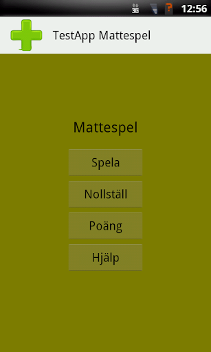 TestApp Mattespel