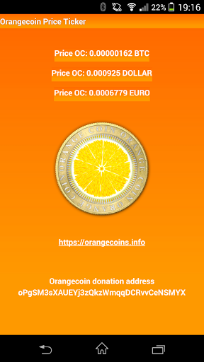 Orangecoin OC price ticker
