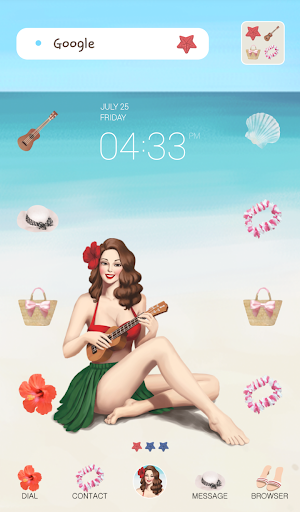 pinup girl Hawaiian dodol