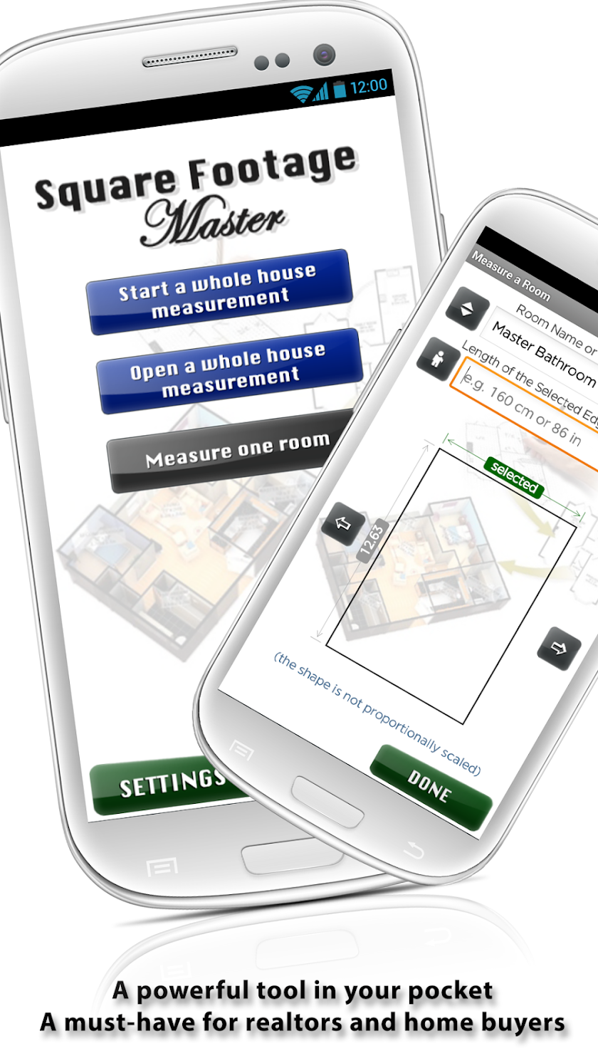 Square Footage Master Screen 1