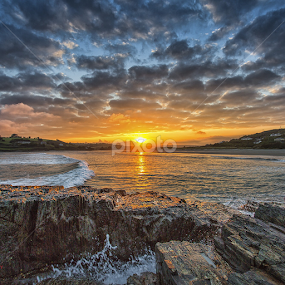 Sunset Wave by Adrian O'Neill - Landscapes Sunsets & Sunrises
