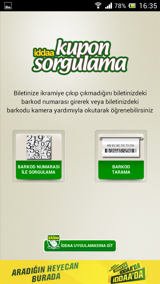 iddaa kupon sorgulama Screen 1