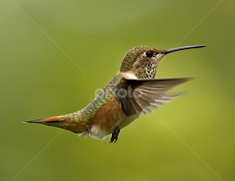 Hummingbird - Rufus by Sheldon Bilsker - Animals Birds