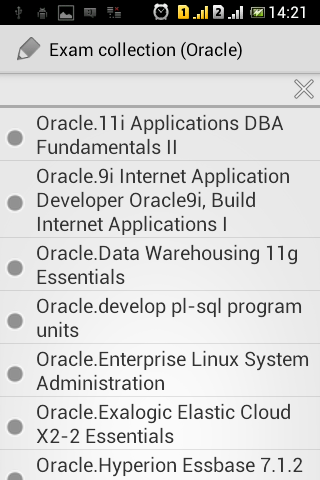 Exam collection Oracle