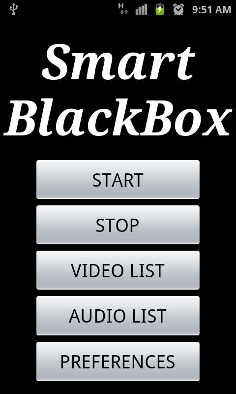 Android application Smart BlackBox Full screenshort